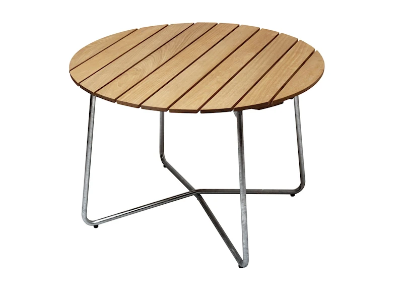 Bord 9A 100 - Oljad ek med varmförzinkat stativ