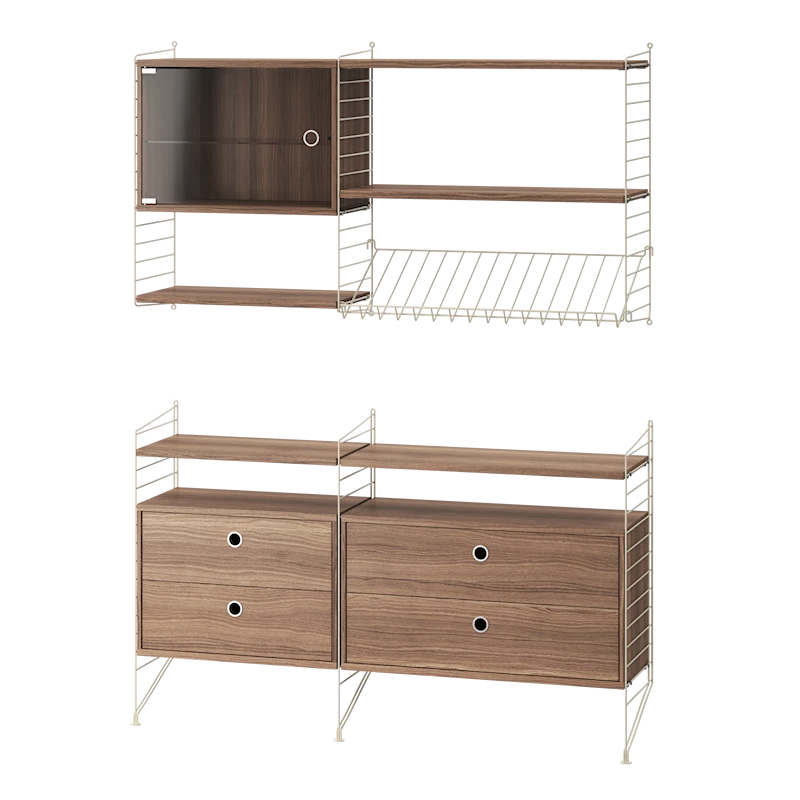 Living room T Beige/Walnut