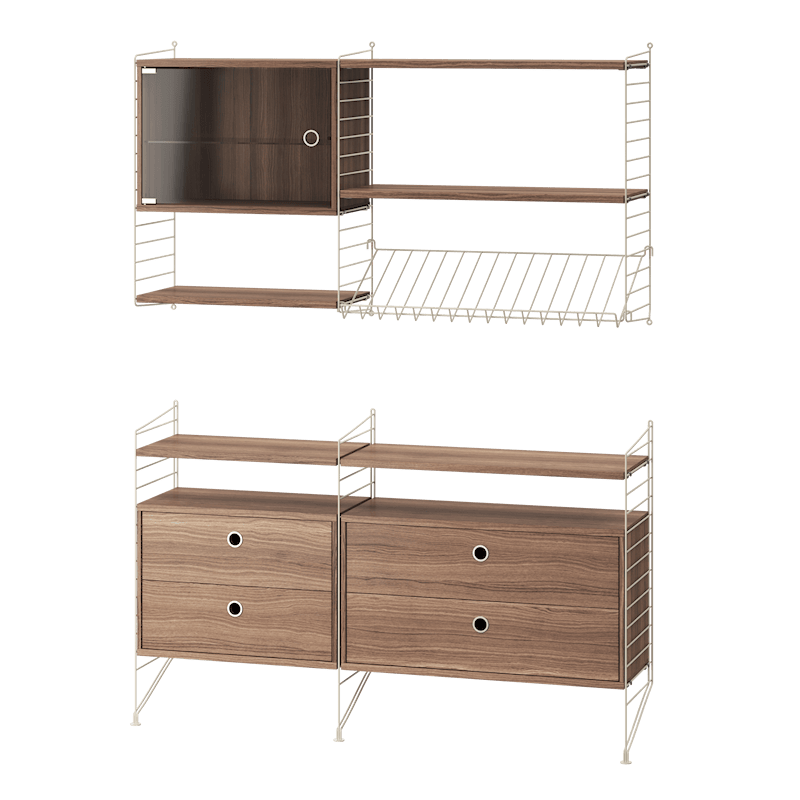 Living room T Beige/Walnut