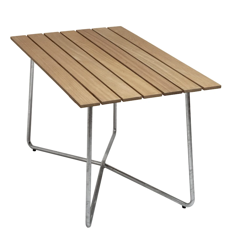 Table B25A 120 - Oiled oak with hot galvanized base