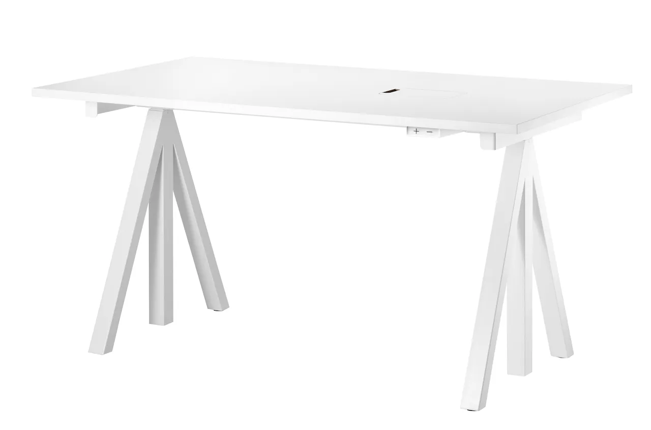 Product Image for String Höj- och sänkbart skrivbord 140x78 Vit/Vit laminat
