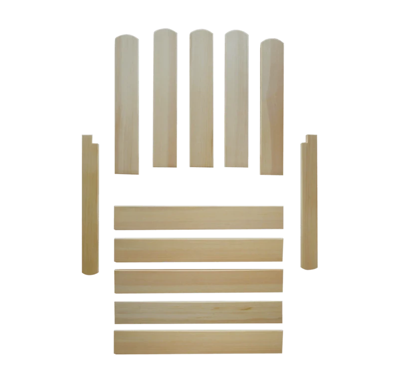 Träsats Fåtölj A2, sitsbräda 50 cm - 1936-1963 – Obehandlad furu inkl. rostfri skruvsats