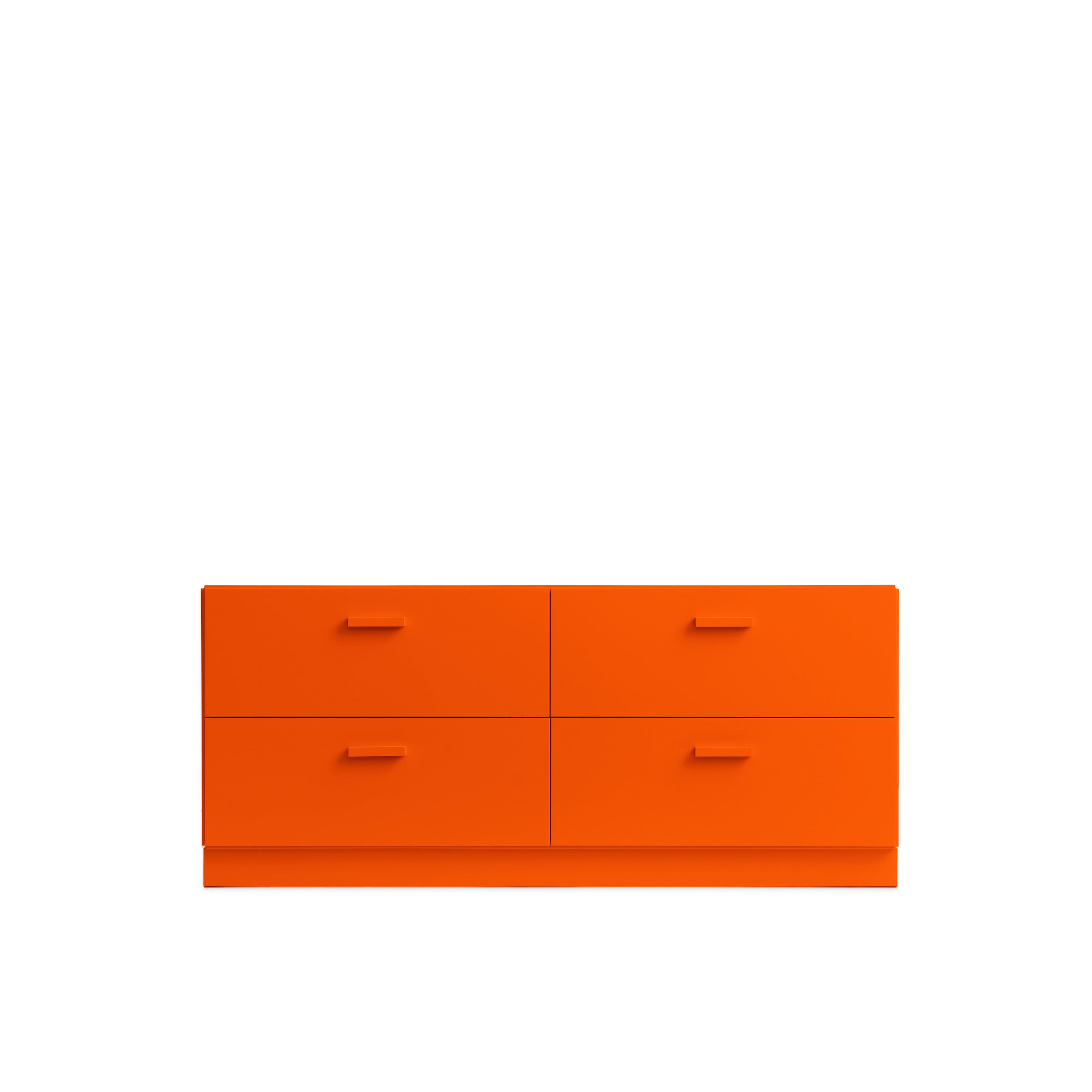 Relief Chest of drawers, low  Orange