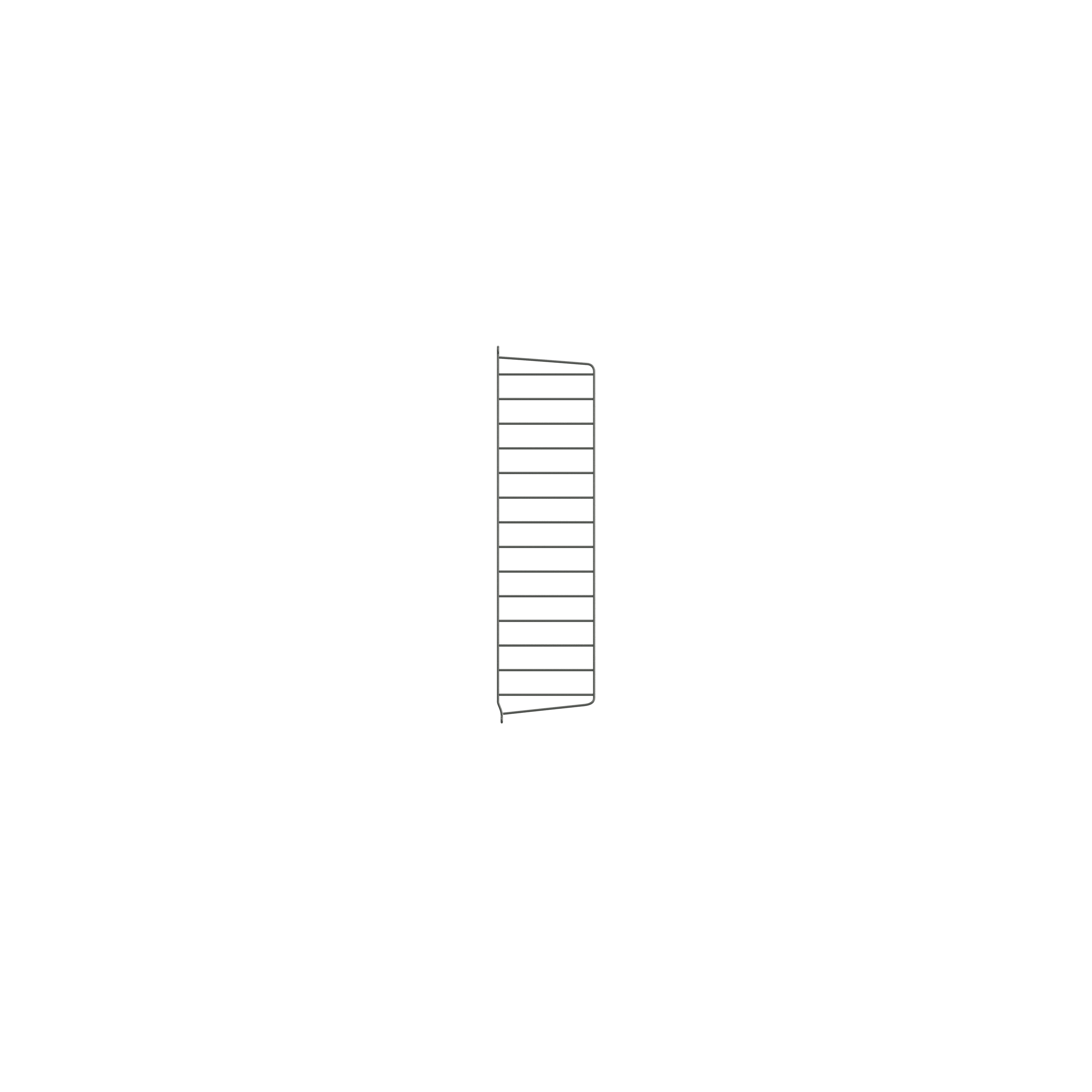 The wall panels are available in two heights, 50 and 75 cm, along with two depths, 20 and 30 cm. The panels are the base when building your string shelf. When the panels are decided you can start adding products from String® System. Choose among different shelves and cabinets. The wall panels are mounted onto a wall and do not touch either the floor or ceiling, which makes the whole shelf easy to adapt to any room. Make your shelf even more functional and unique by adding organizers or hooks, which all are placed on the panel’s threads. The panels come in two different packaging’s, either with one wall panel or two wall panels.