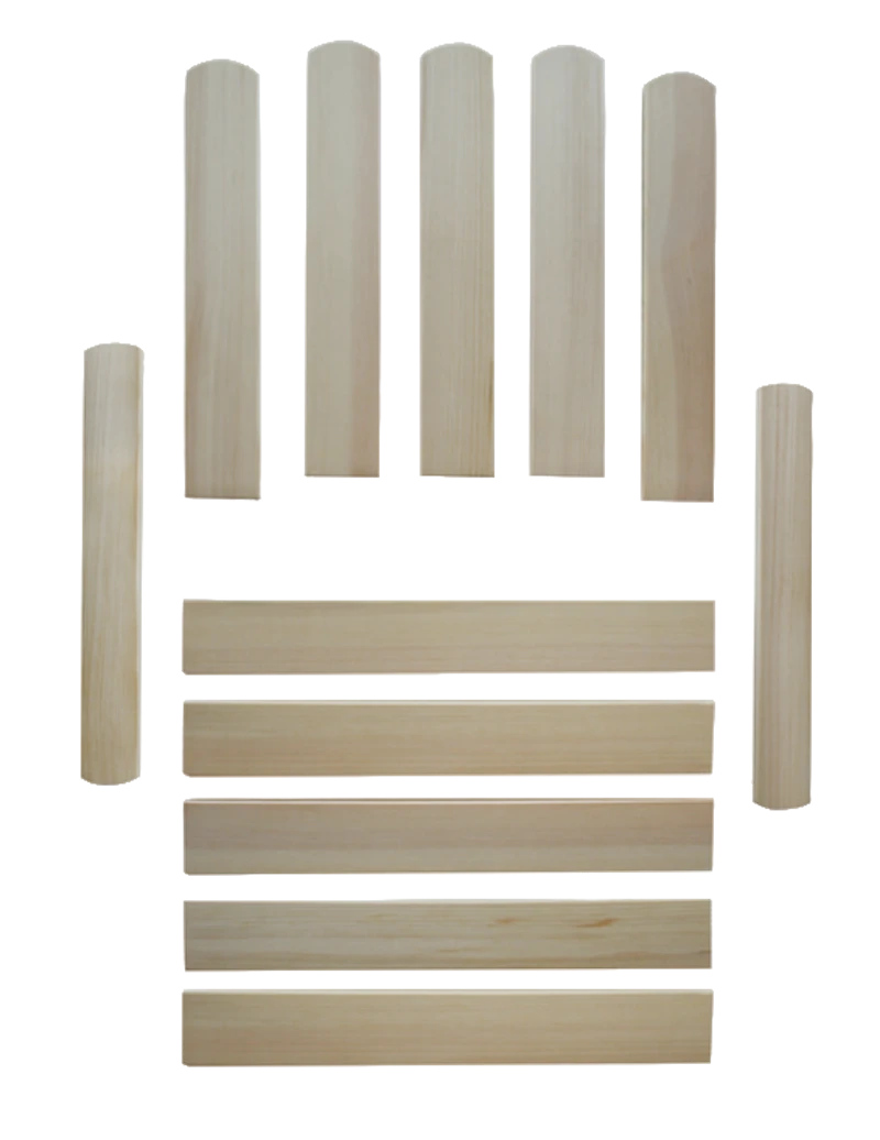 Restaureringssett, Lenestol A2, seteplate 45 cm - Ubehandlet furu inkl. rustfri skruesett