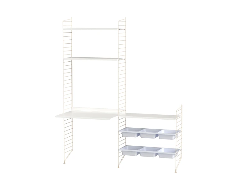 Chambre d'enfant E Beige/Blanc