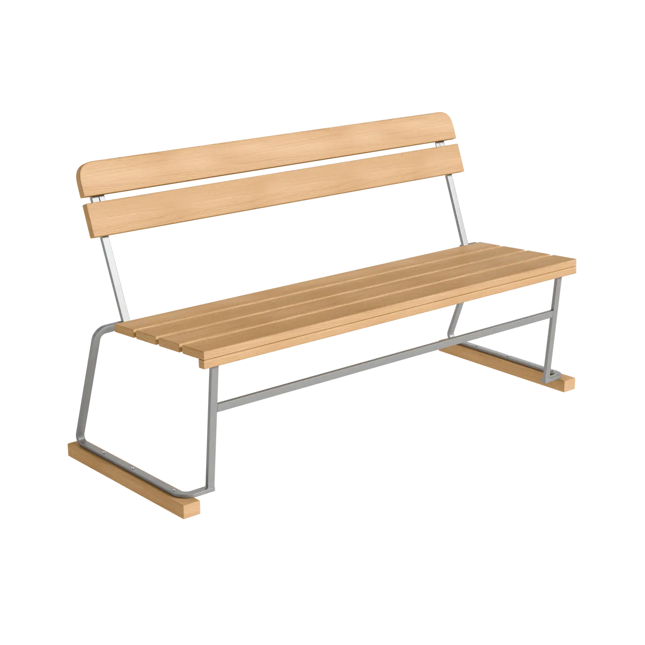 Soffa 3 - Oljad ek med varmförzinkat stativ