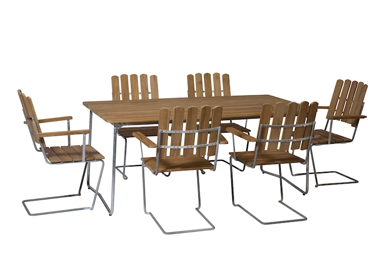 Table B31 170 - 6x A2 Teak/Hot Galvanised