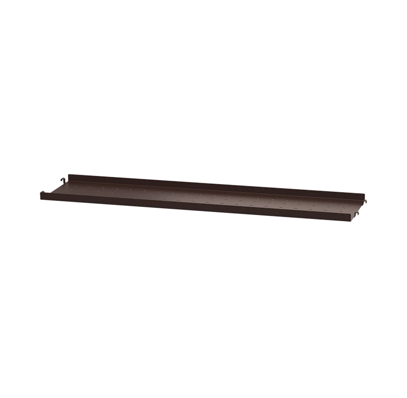 Metal shelf low edge
