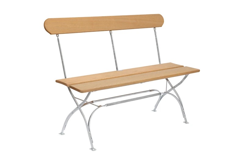 Bryggerisoffa - Oljad ek med varmförzinkat stativ