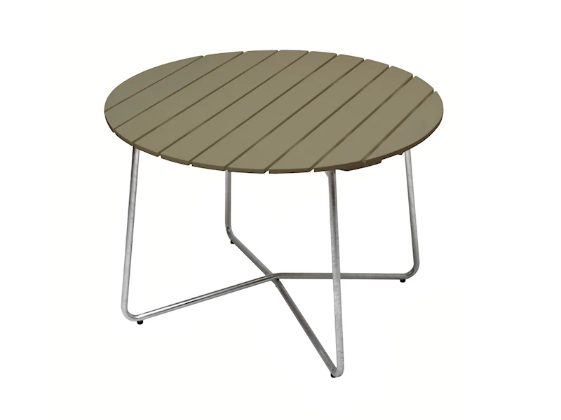 Bord 9A 100 - Ljusgrön ek med varmförzinkad stativ