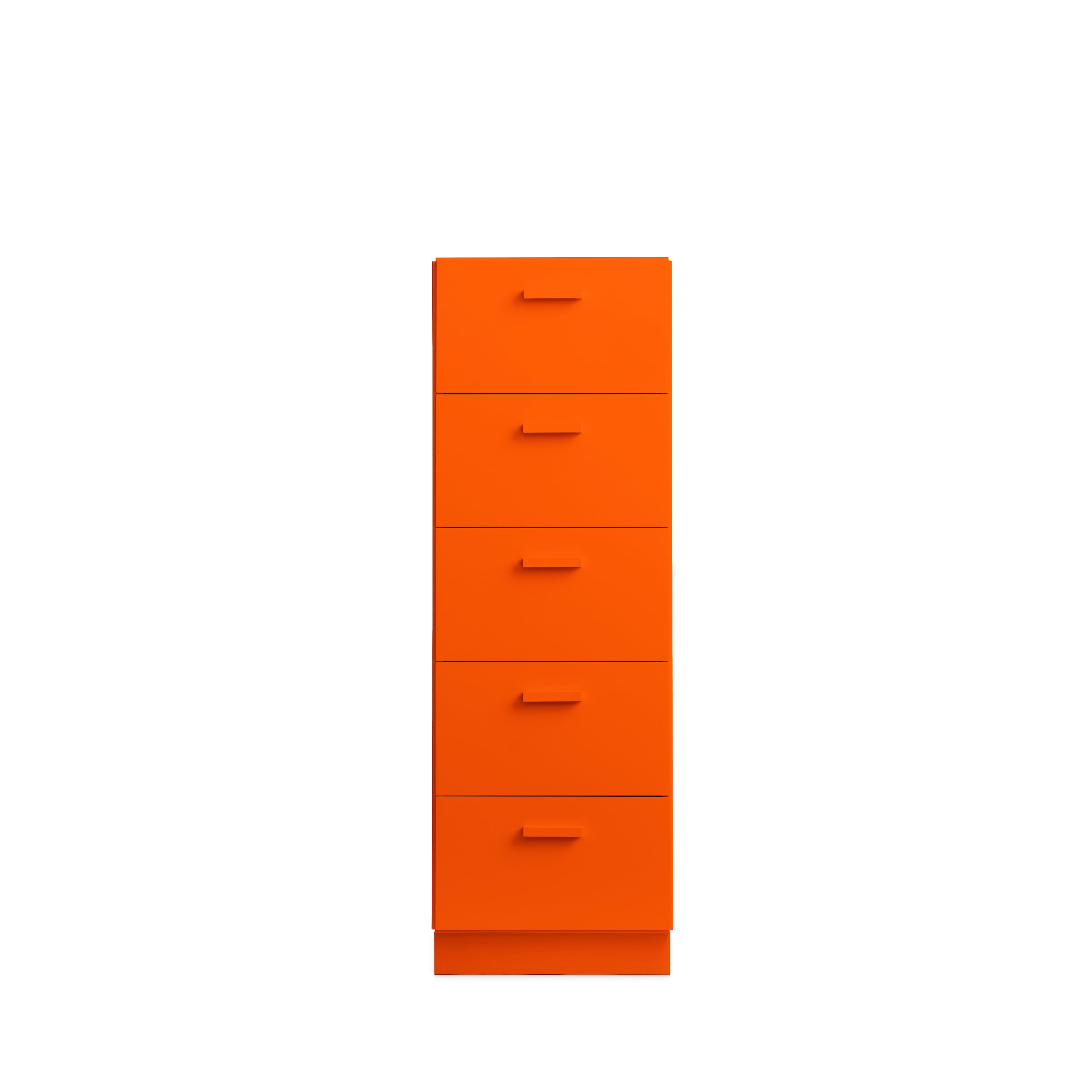 Relief Chest of drawers, tall  Orange