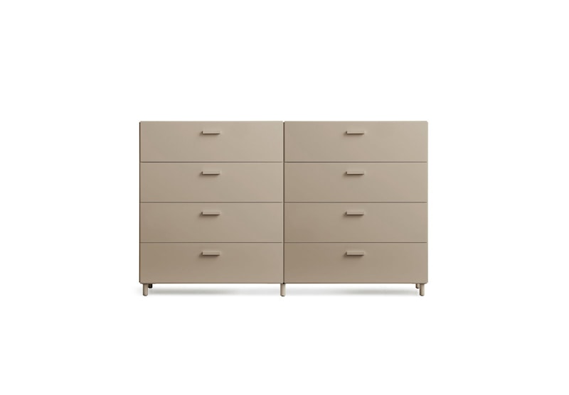 Two wide Relief drawers with legs  Beige