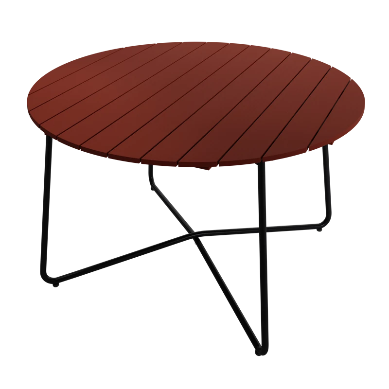 Bord 9A 120 - Mörkröd med svart stativ