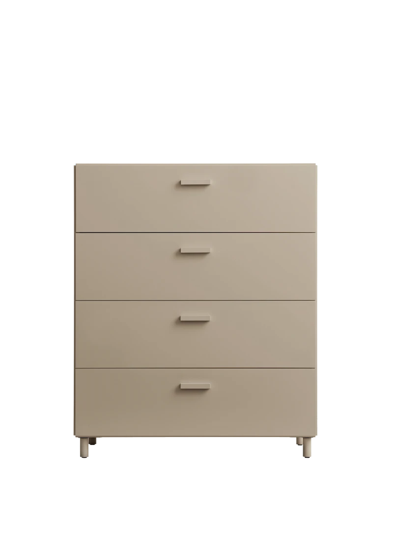 Relief Chest of drawers, wide  Beige