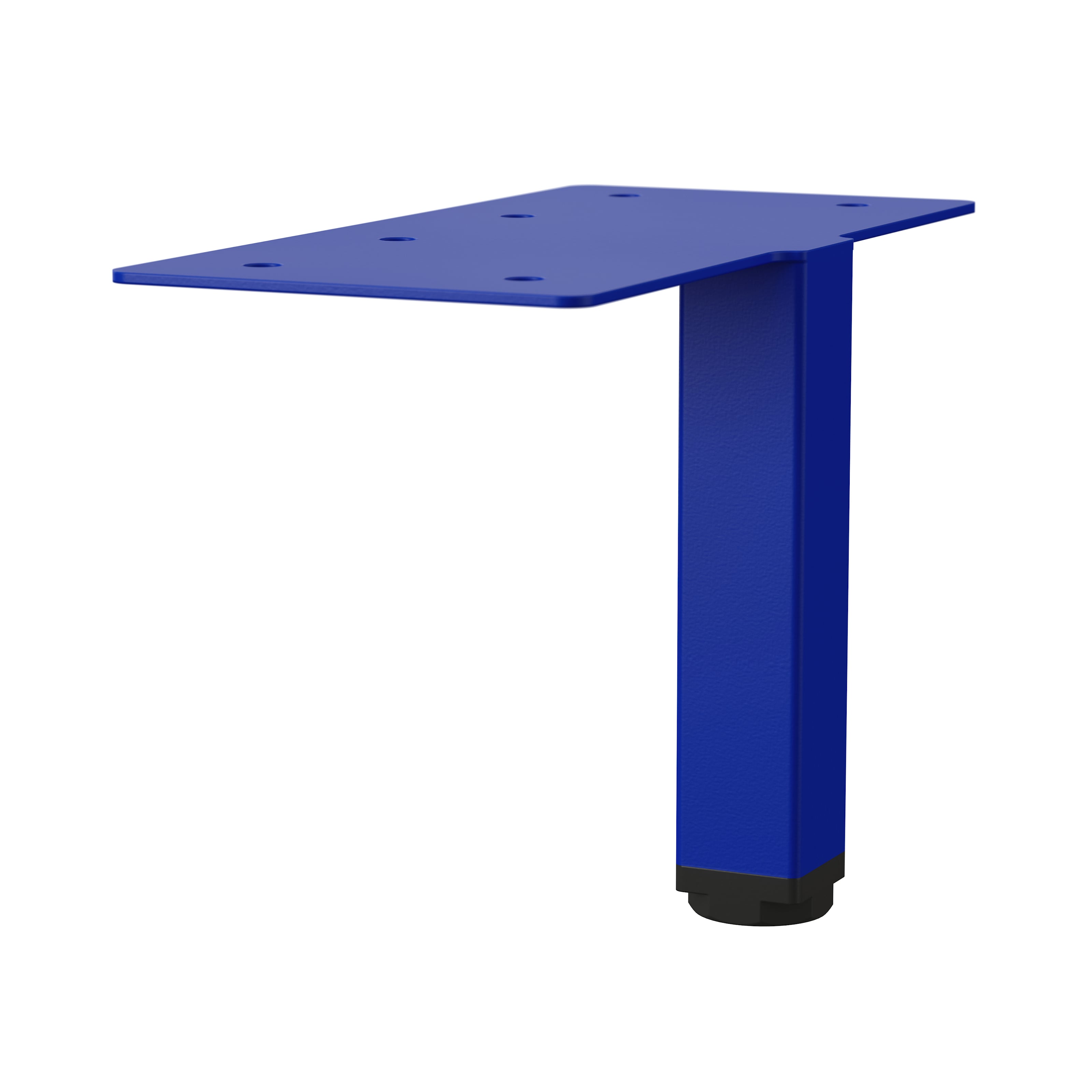 Connecting leg with mounting plate Ultramarin RAL 5002