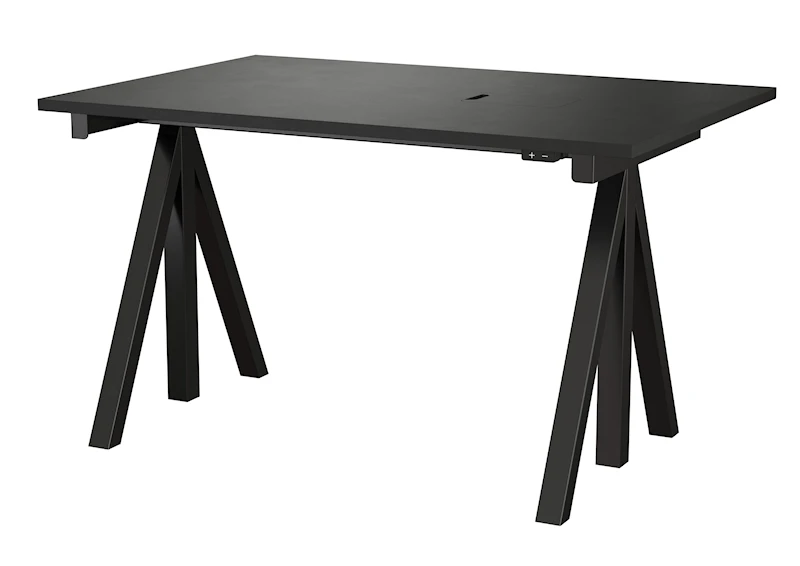 Height-adjustable work desk 120x78 Black