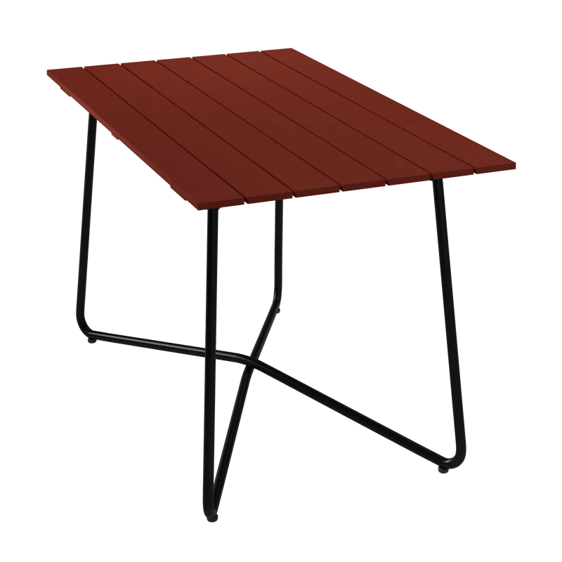 Bord B25A 120 - Mörkröd med svart stativ