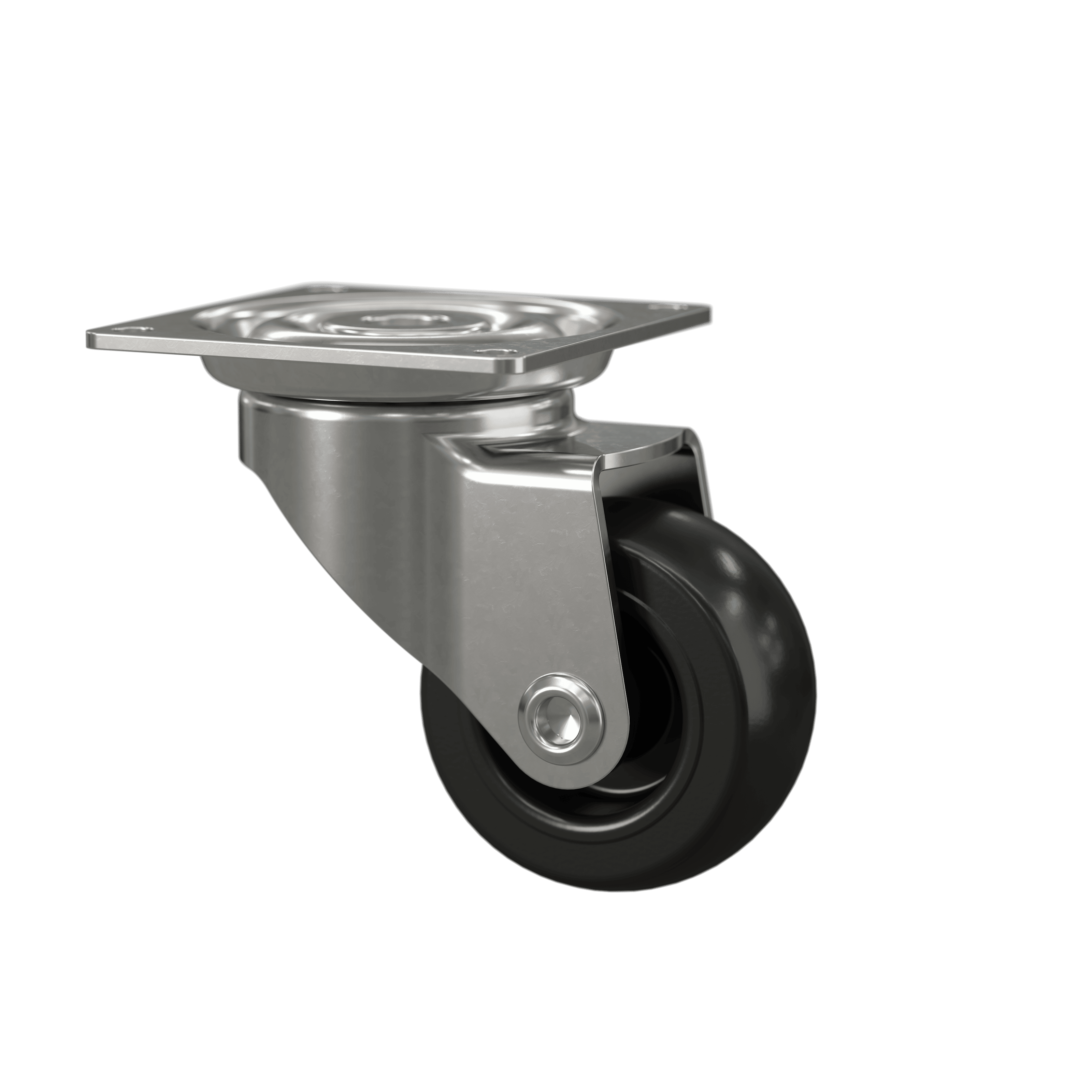 Connecting wheel with mounting plate Oyster white RAL 1013