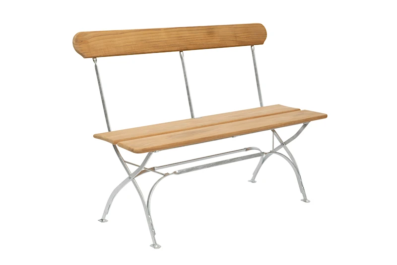 Bryggerisoffa - Obehandlad teak med varmförzinkat stativ