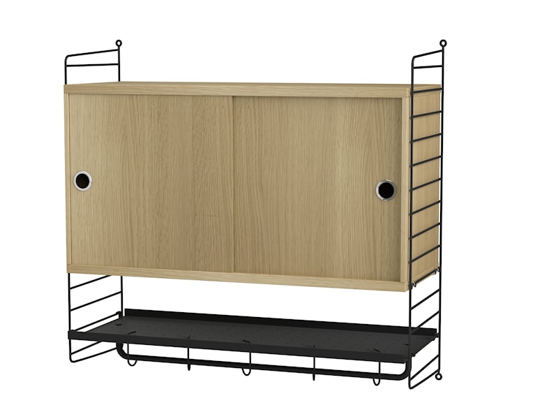 卧室 F 黑色/橡木色