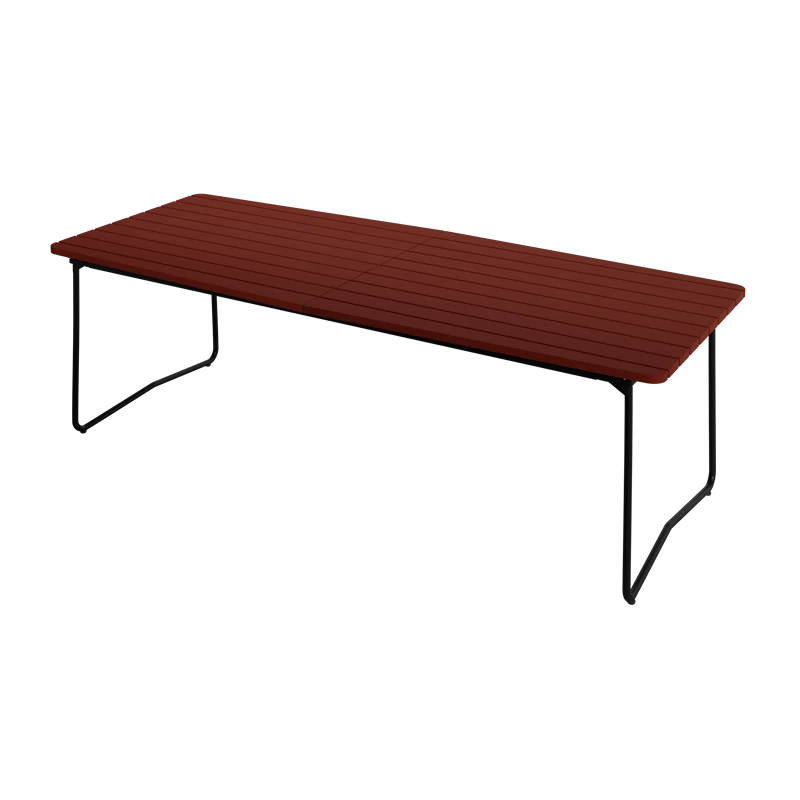 Table B31 230 Dark red oak with black steel base