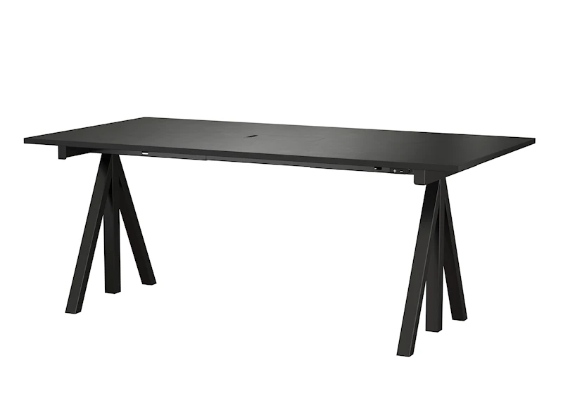 Height-adjustable work desk 180x90 Black