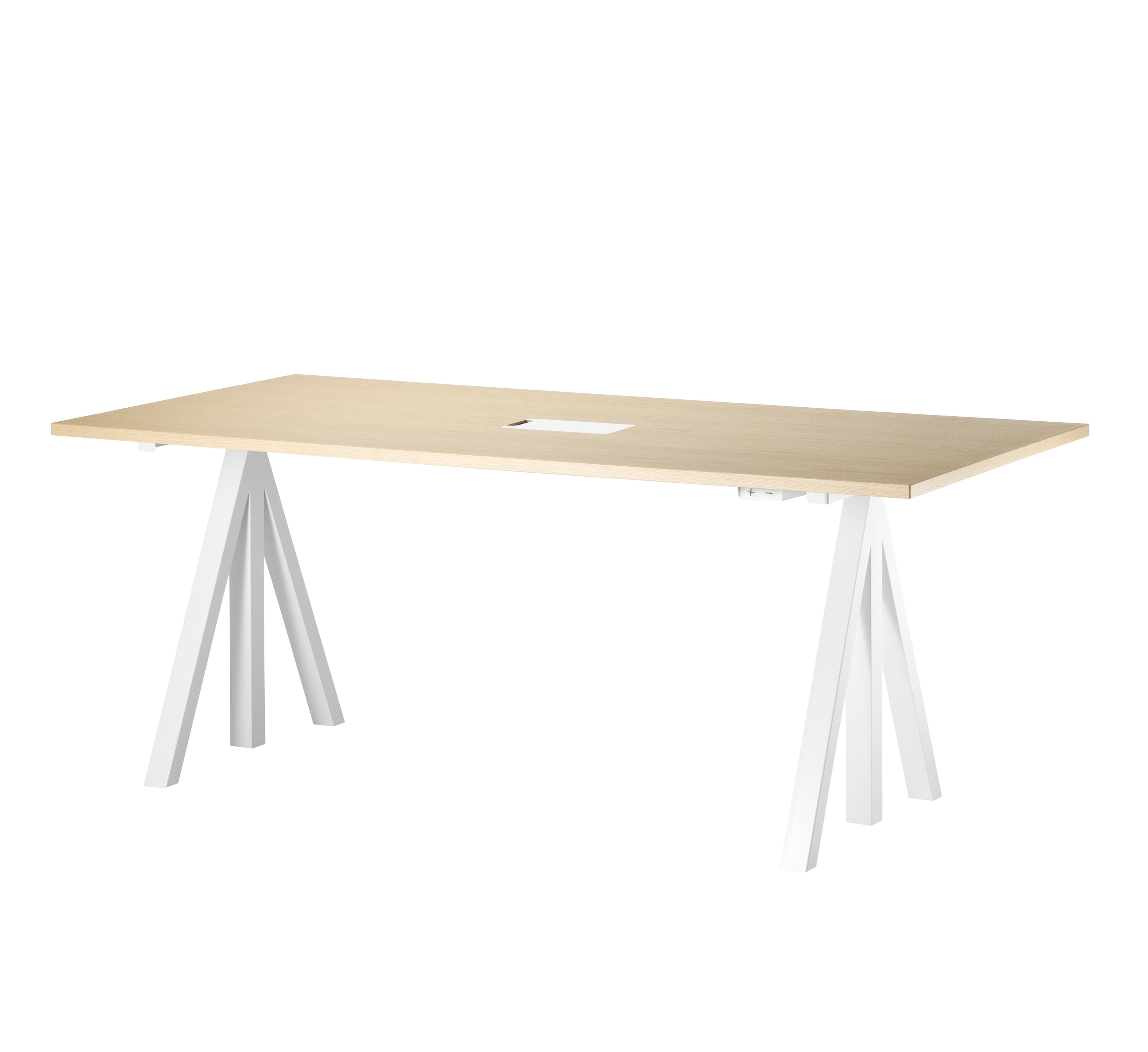 Height-adjustable work desk 180x90 White/Ash