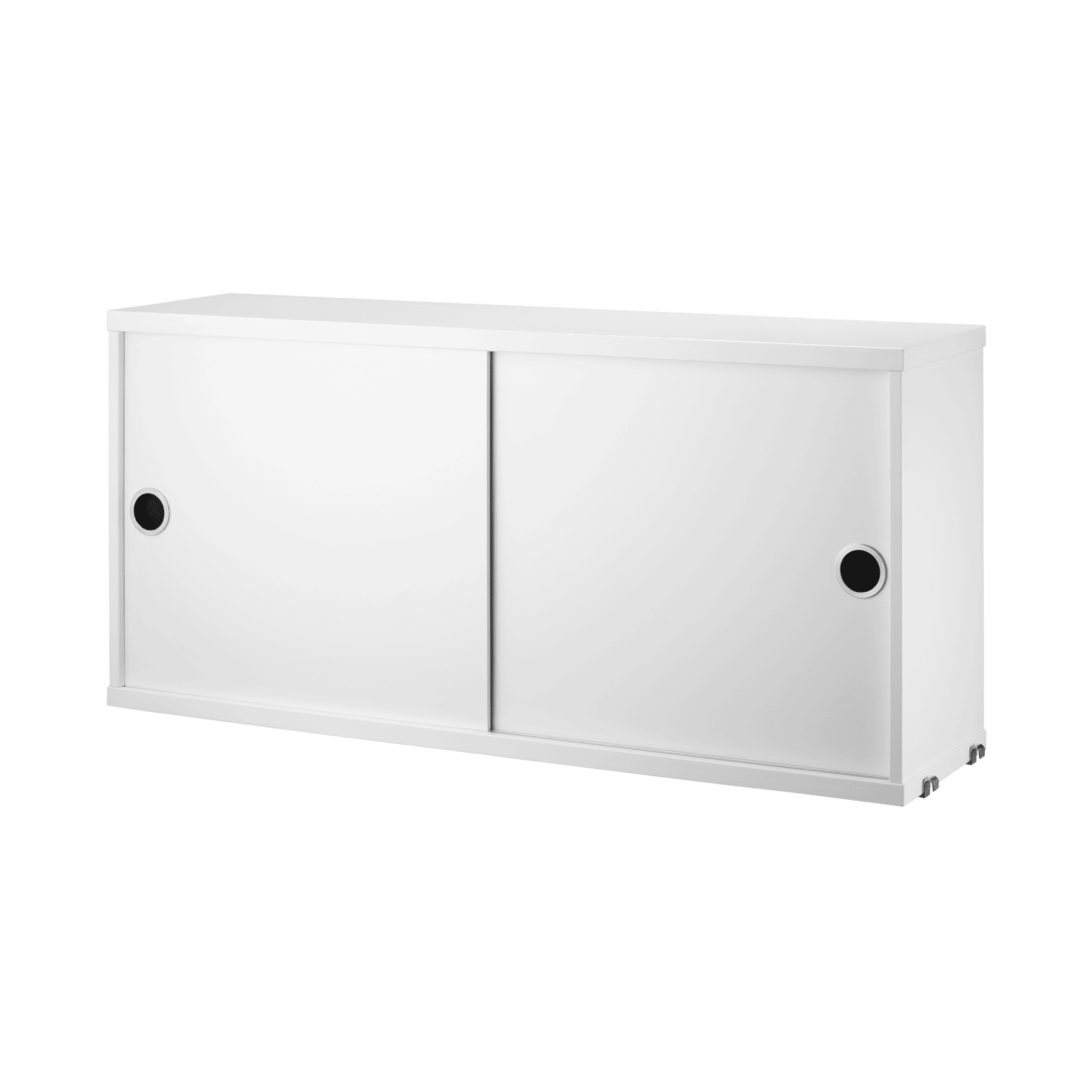 Cabinet with sliding doors w78 x d20 x h37 cm White