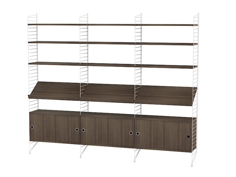 Living room G White/Walnut