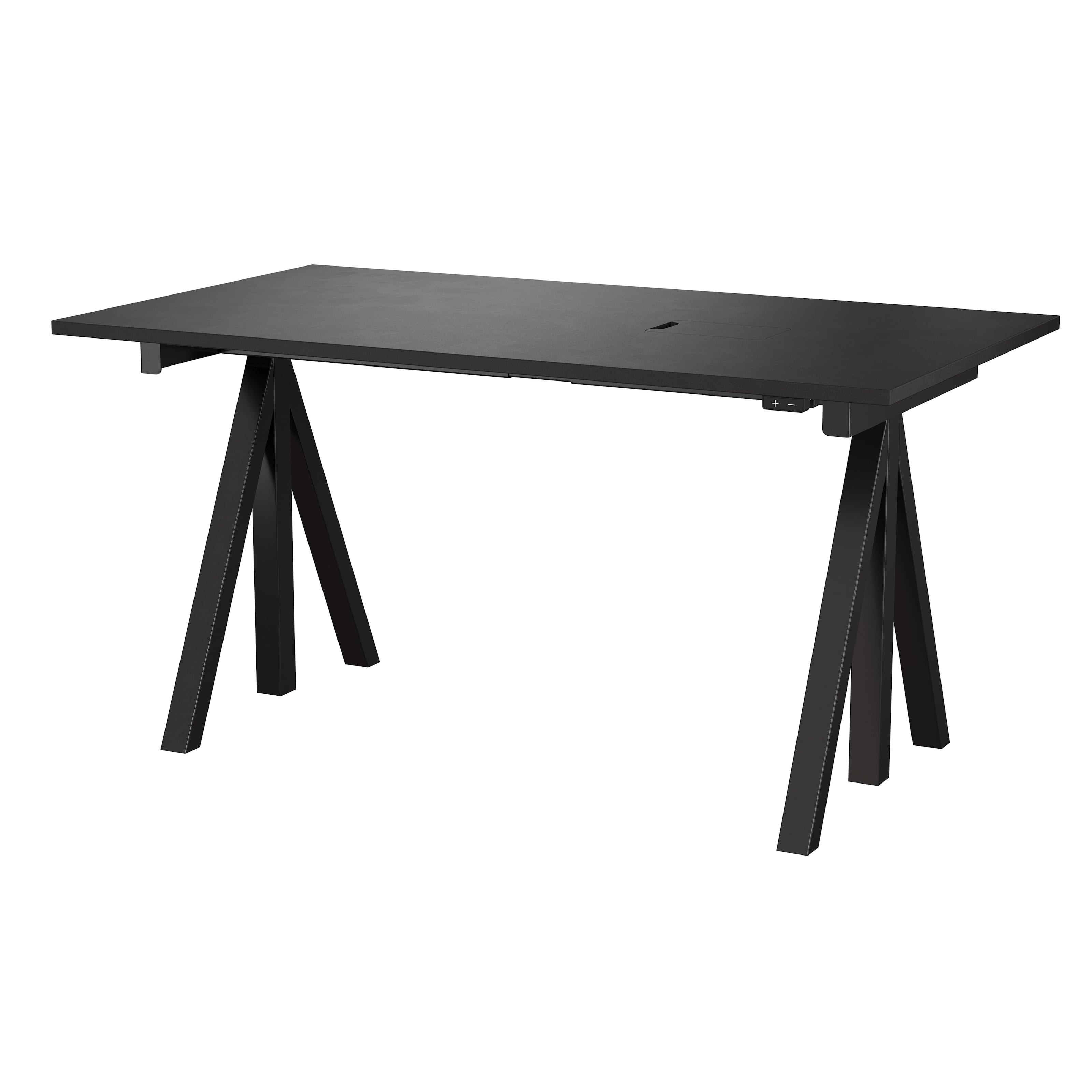 Height-adjustable work desk 140x78 Black
