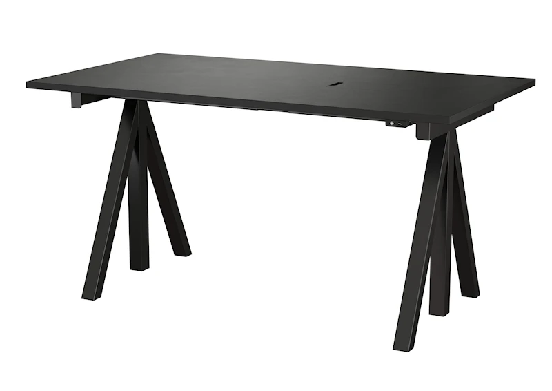 Height-adjustable work desk 140x78 Black