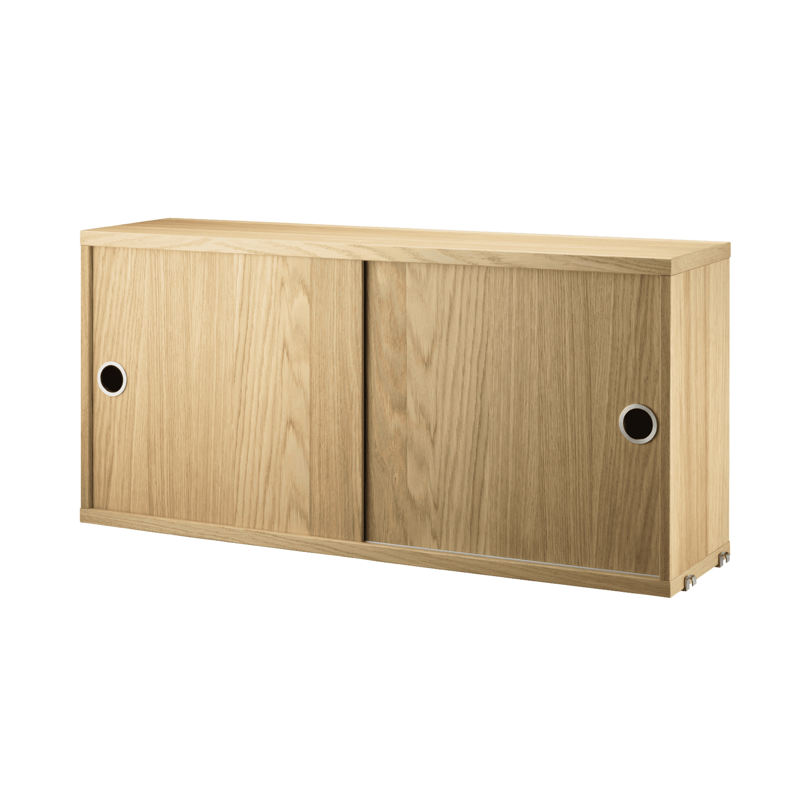 Cabinet with sliding doors w78 x d20 x h37 cm Oak