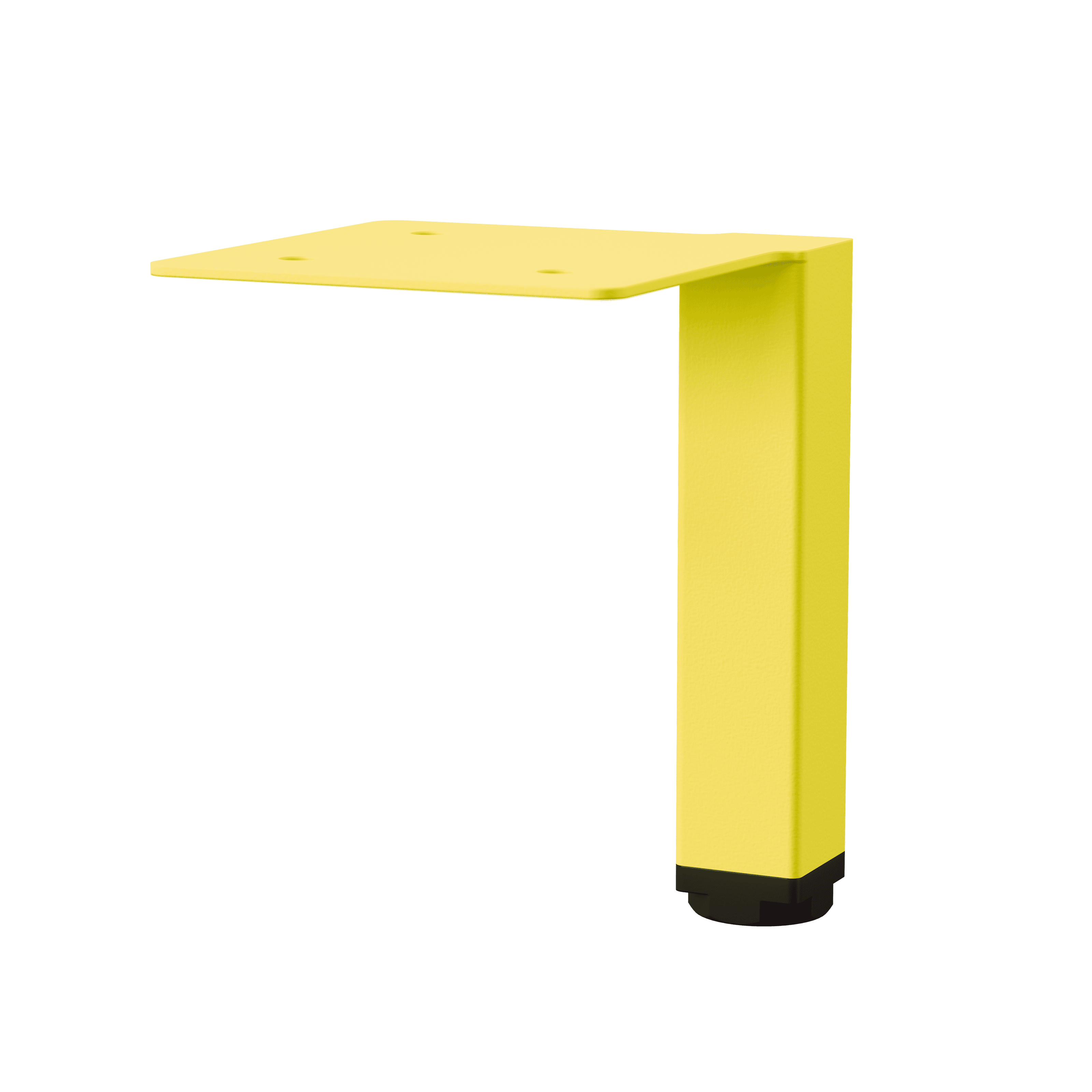 Leg with mounting plate Sulphur yellow RAL 1016