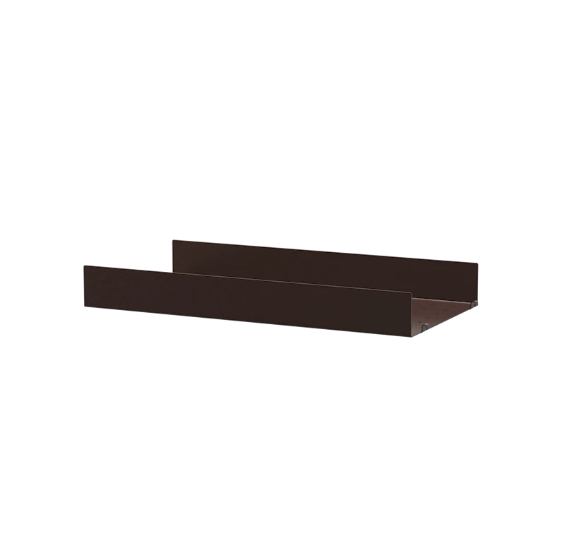 Metal shelf high edge