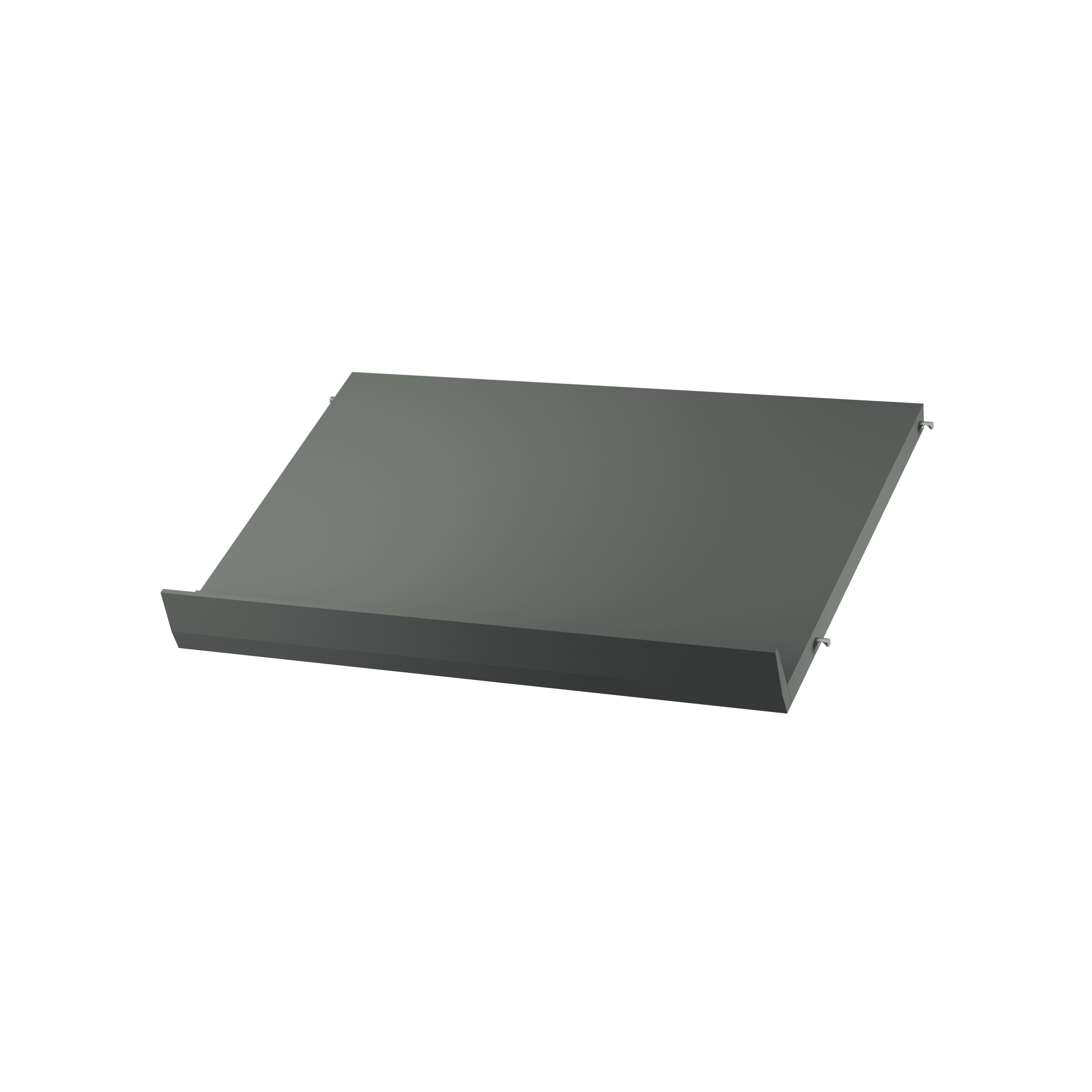 Magazine shelves solid w58 x d30 x h15 cm Dark grey