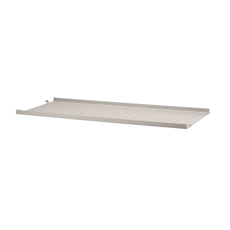 Metal shelf low edge