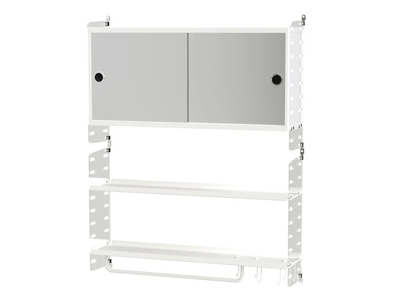 Salle de bain D Perspex transparent/Blanc