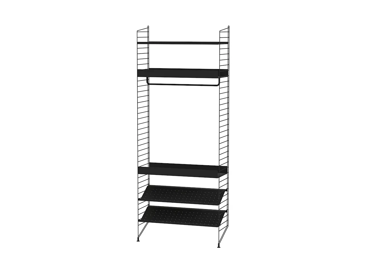 Product Image for String Sovrum D Svart/Svart Klädhängare med skoförvaring