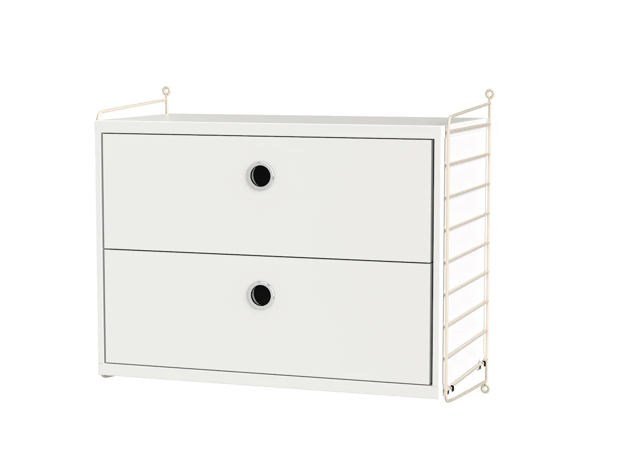 Product Image for String Sovrum A Beige/Vit Nattduksbord med lådhurts