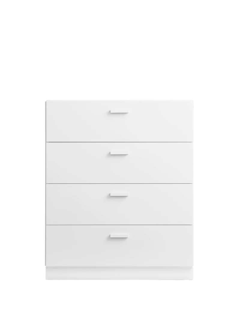 Relief Chest of drawers, wide  Weiß