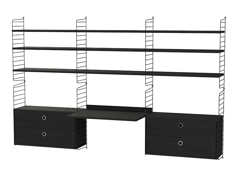 Workspace F Black/Black stained ash