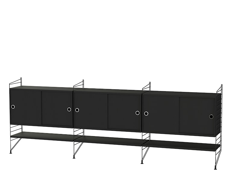 Salon F Noir/Frêne teinté noir