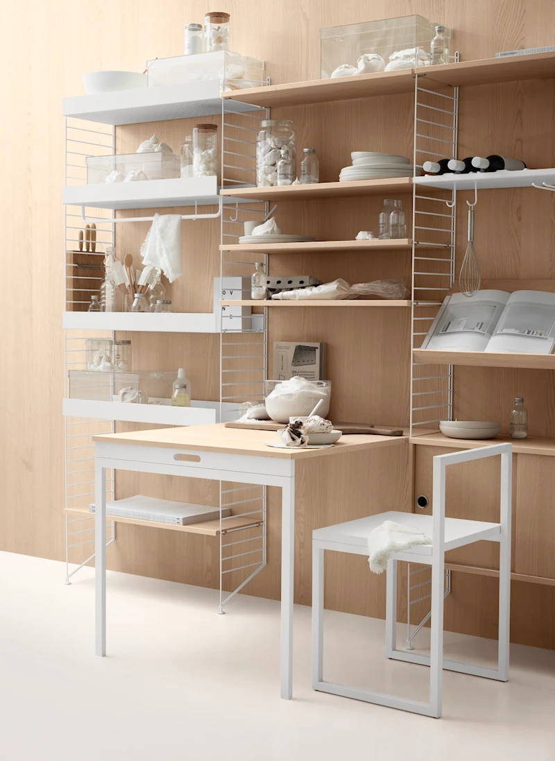 Metal shelf high edge