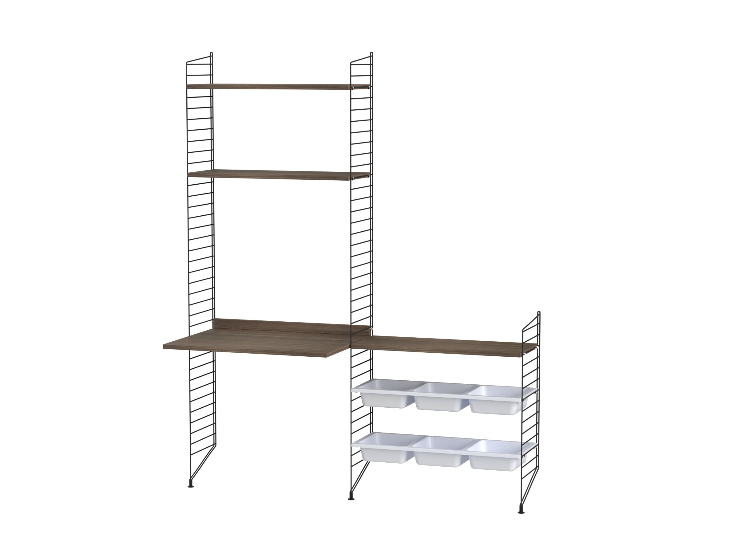 Kids room E Black/Walnut