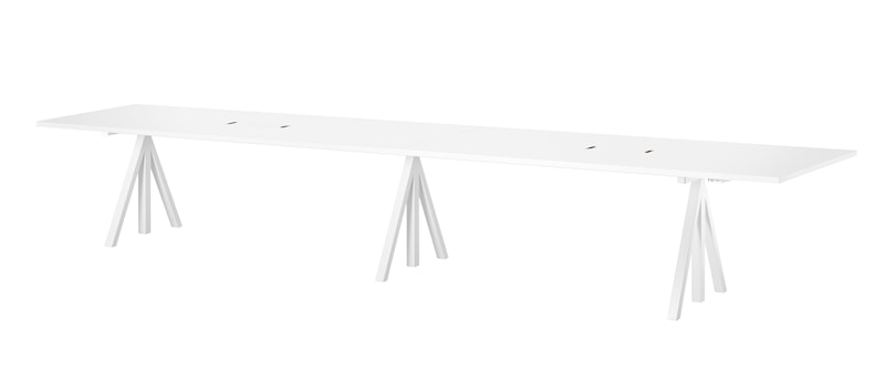 Height-adjustable conference tables 360x90 White/White laminate