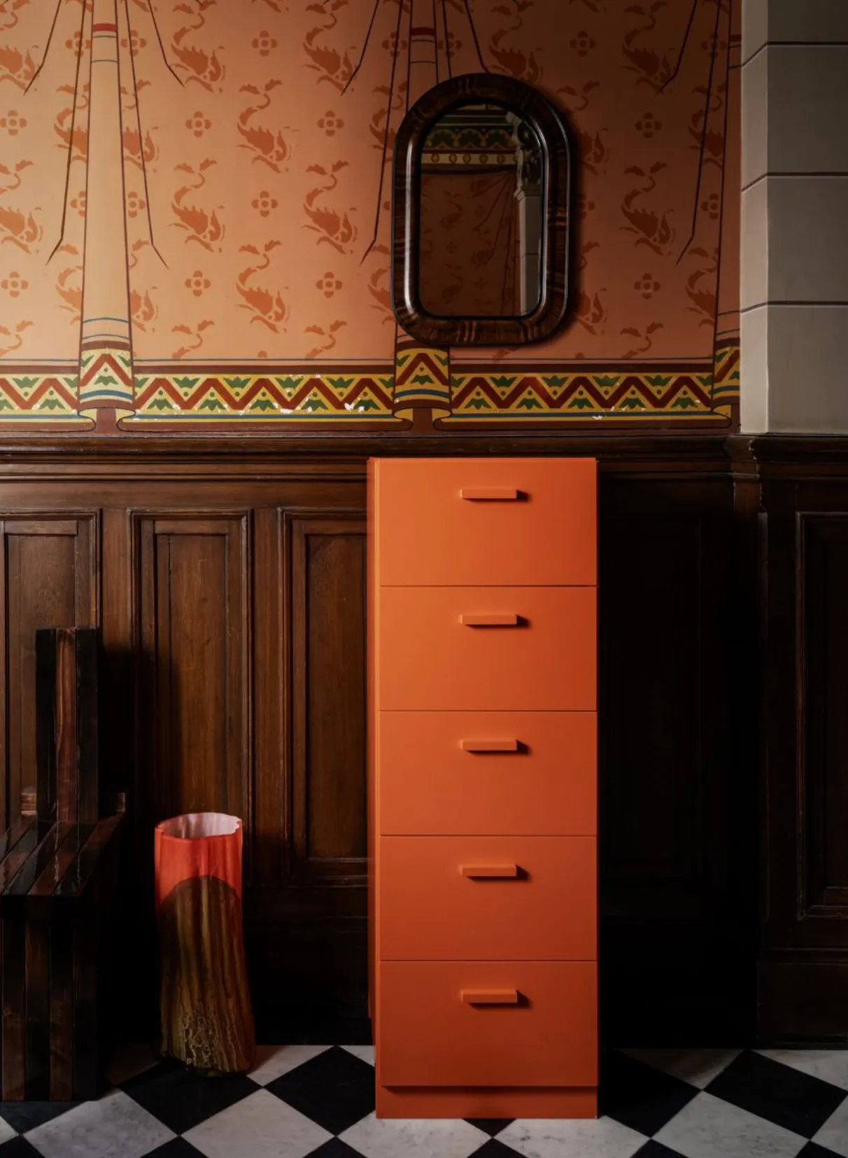 Relief Chest of drawers, tall | String Furniture