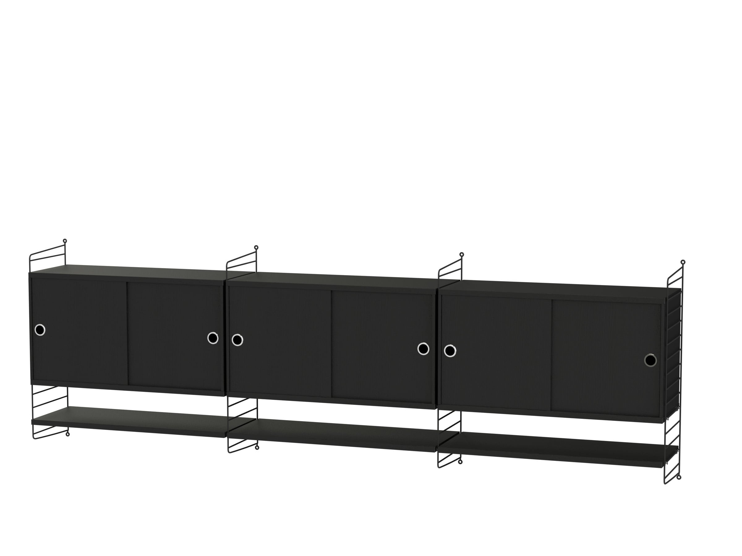 Living room E Black/Black stained ash