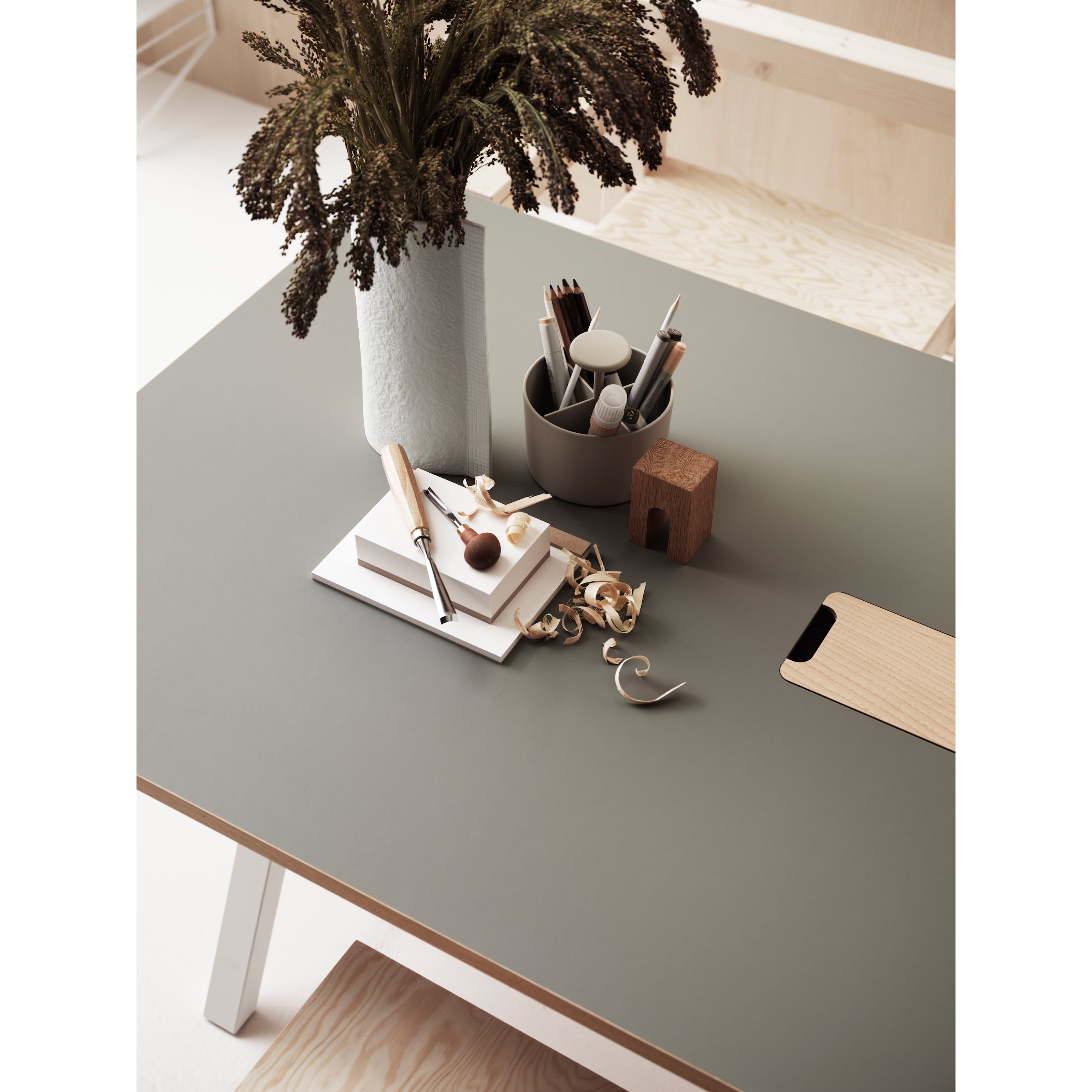 Workspace E Beige/Walnut