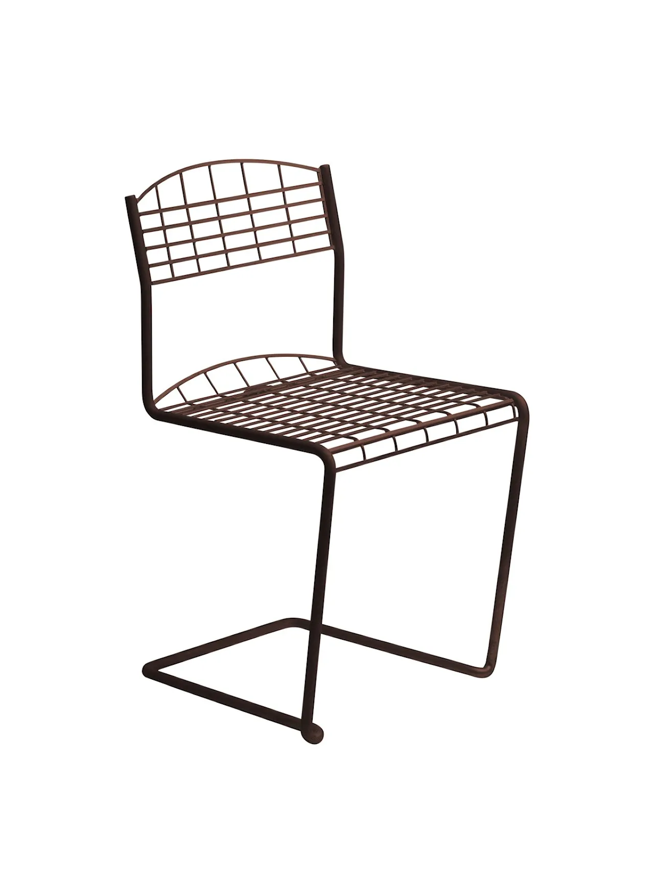 High Tech Stol - Pulverlackerat stål i Chestnut